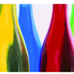 Farbige Flaschen, Detail