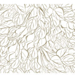 Seamless wallpaper with decorative leaves
