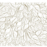 Seamless wallpaper with decorative leaves