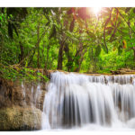 Thailand waterfall in Kanjanaburi (Huay Mae Kamin)